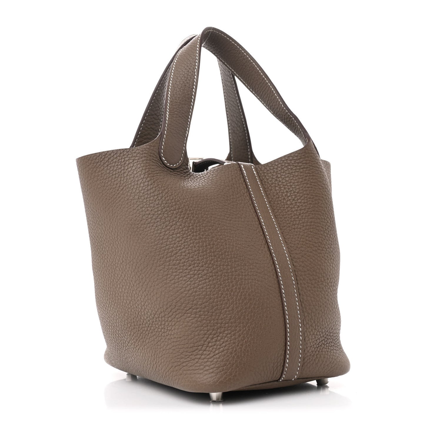 Taurillon Clemence Picotin Lock 18 PM Etoupe