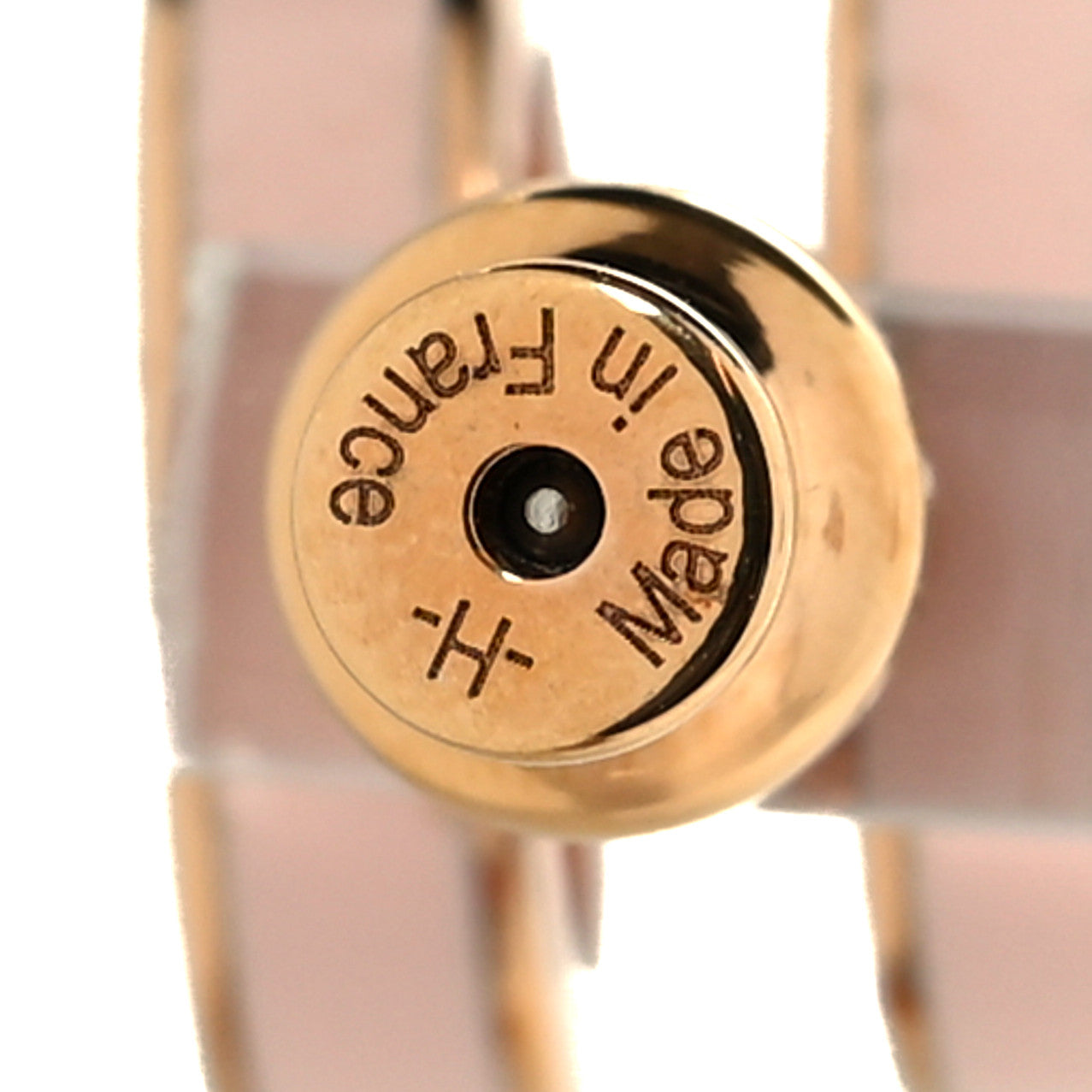 Rose Gold Lacquered Pop H Earrings Rose Dragee