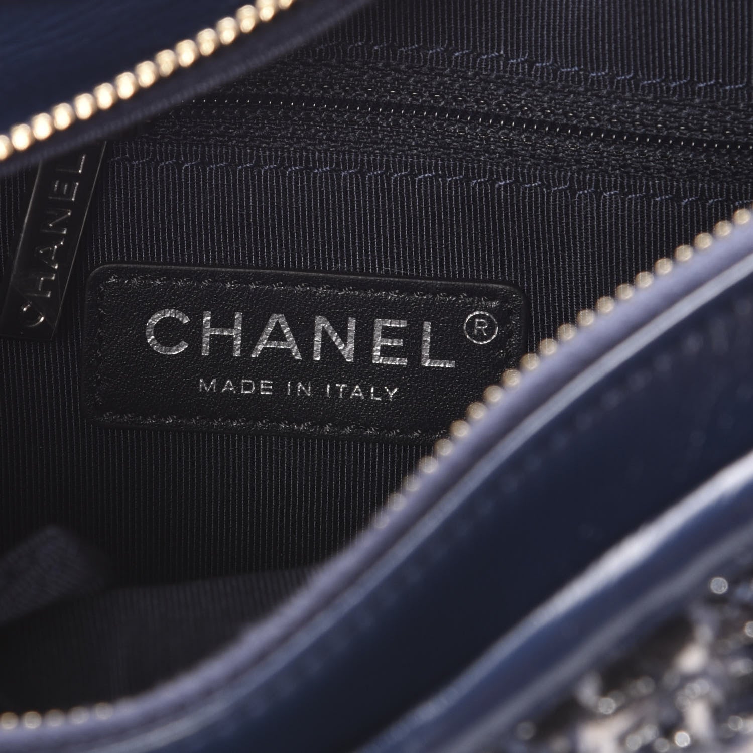 Chanel Tweed Calfskin Small Gabrielle Hobo Blue 7 of 11