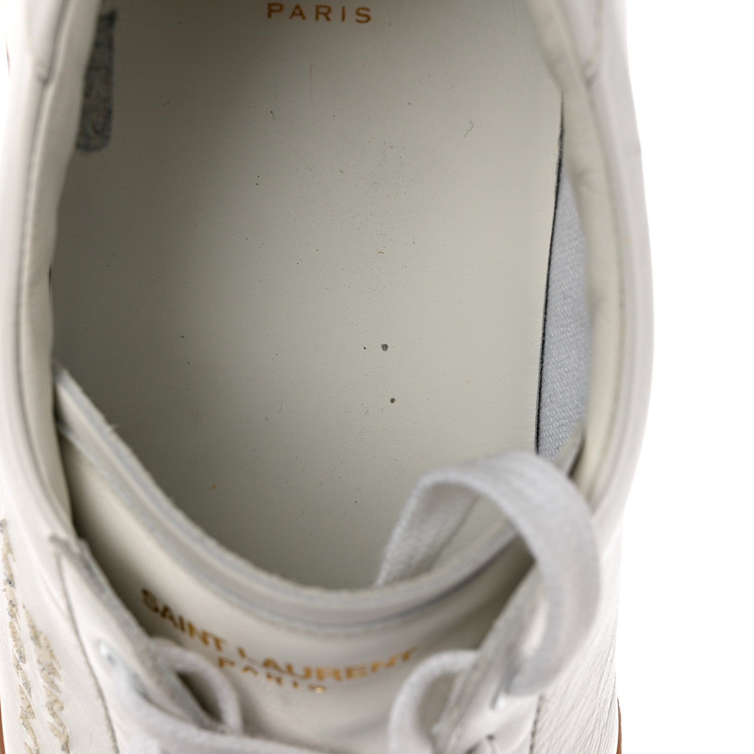 Saint Laurent Calfskin Embroidered Mens Court Classic Sneakers 44 White 9 of 11