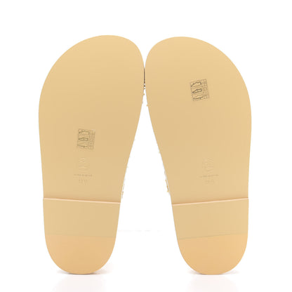 Chanel Braided Fabric Velcro Dad Sandals 37.5 Beige 5 of 8