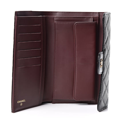Chanel Caviar Quilted Large Flap Wallet Black 4 of 10