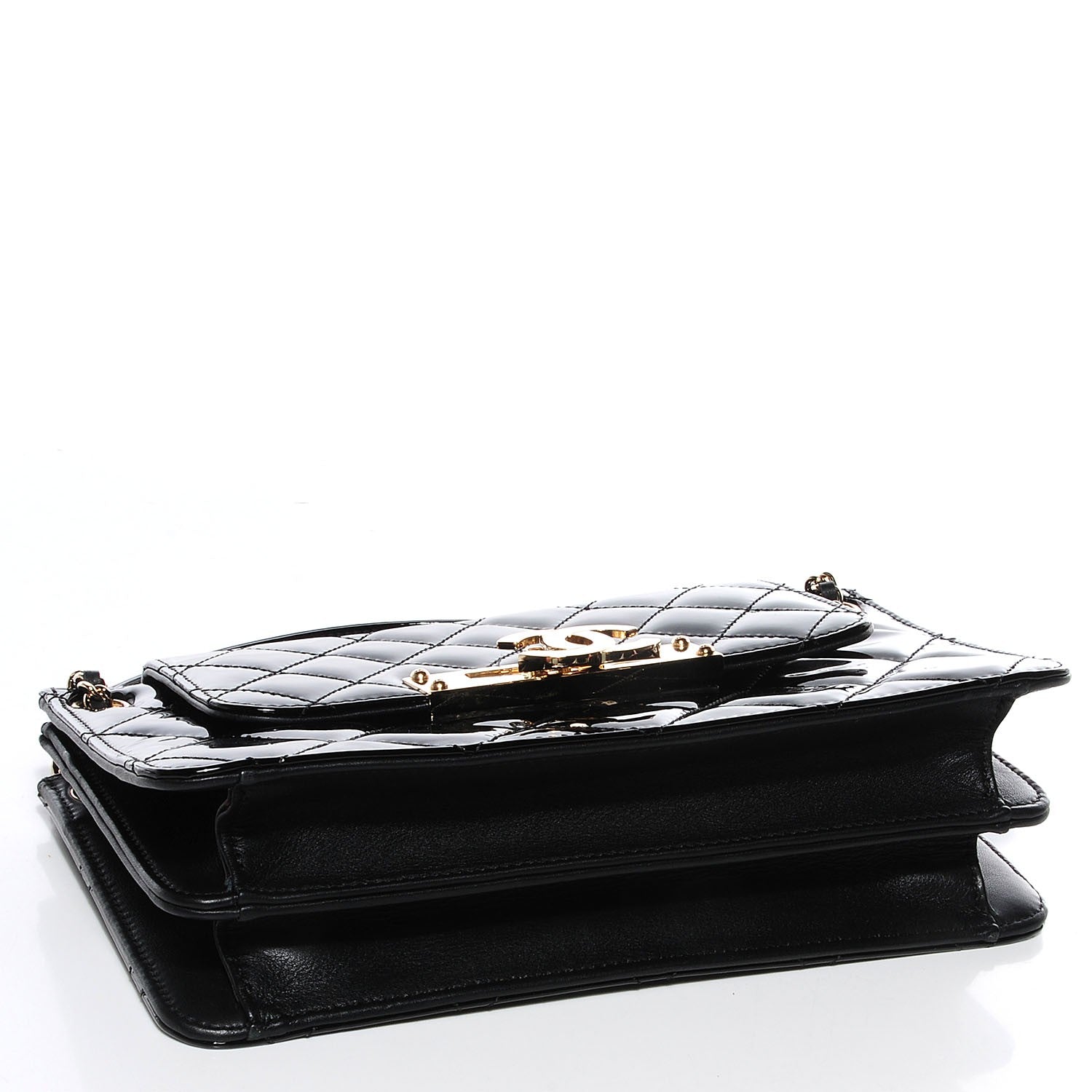 Chanel Patent Golden Class Accordion Flap Bag Black 4 of 8