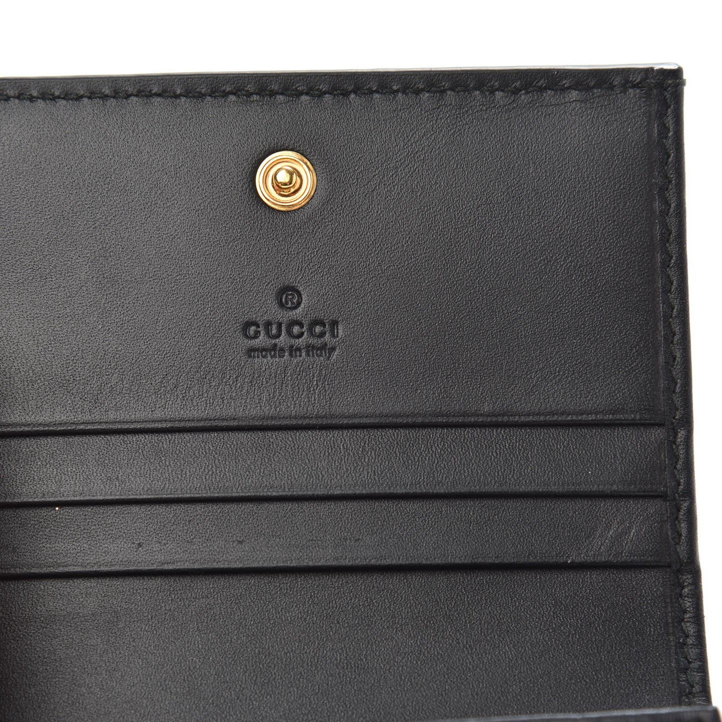 GG Supreme Monogram Bee Print Card Case