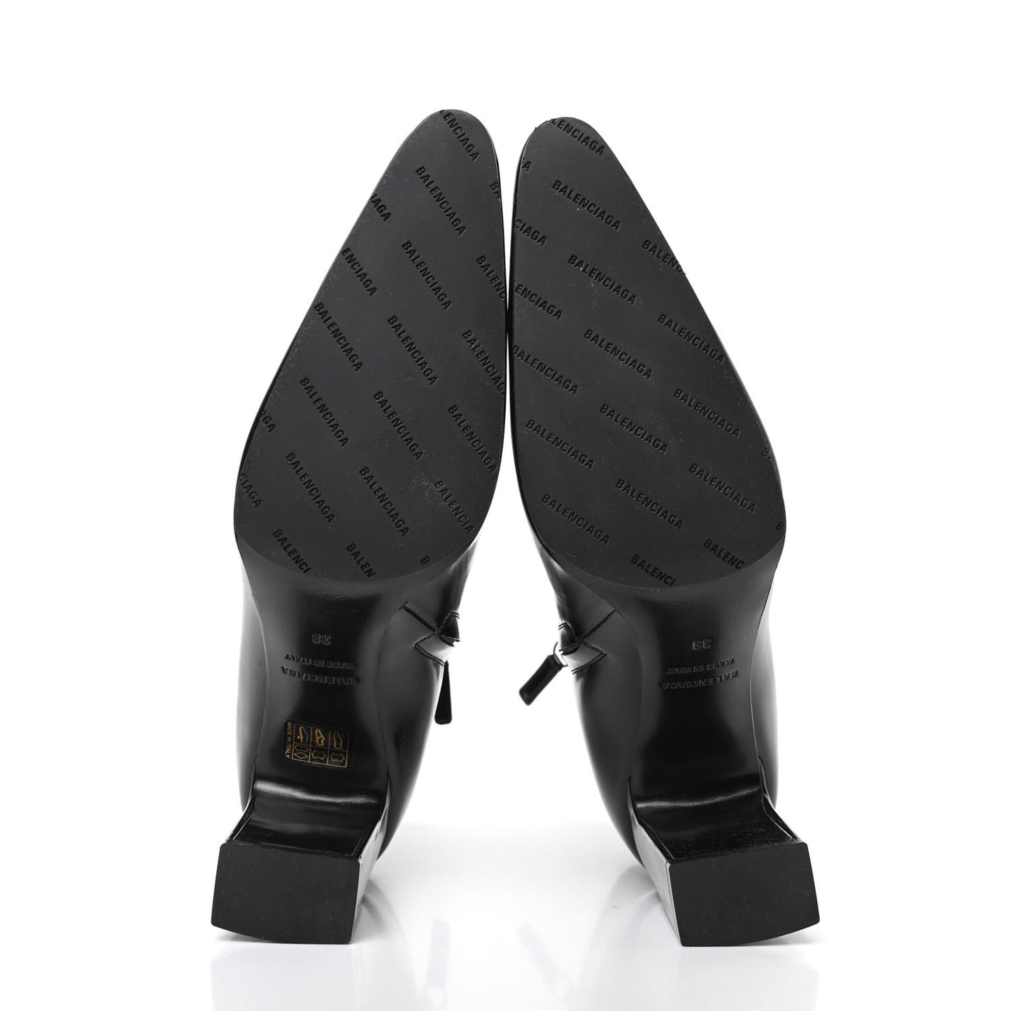 Brushed Calfskin Ankle Boots 38 Black