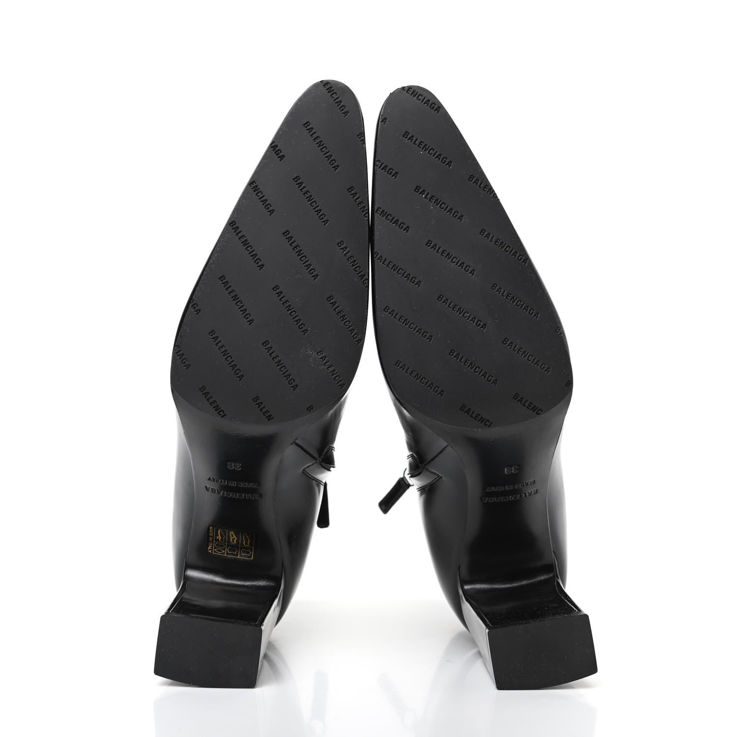 Balenciaga Brushed Calfskin Ankle Boots 38 Black 5 of 7