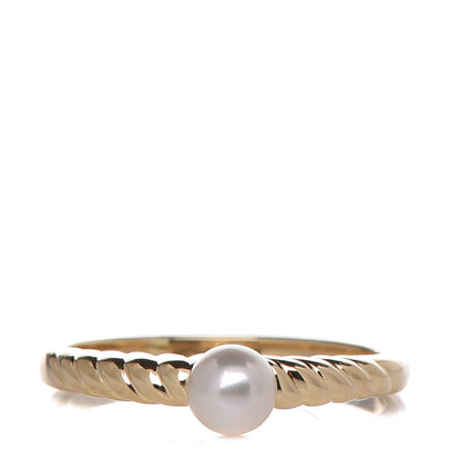 Mikimoto 18K Yellow Gold Akoya Pearl 4.5mm Ring 51 5.75 1 of 6