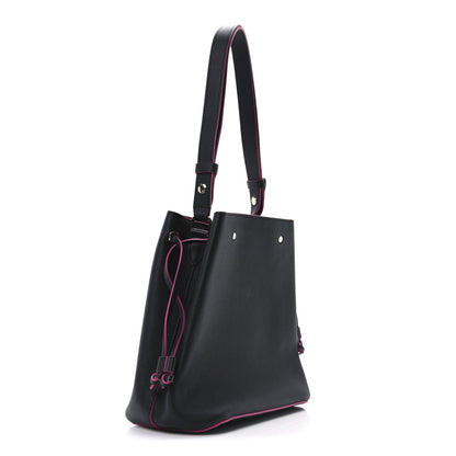Louis Vuitton Calfskin Lockme Bucket Black 3 of 9