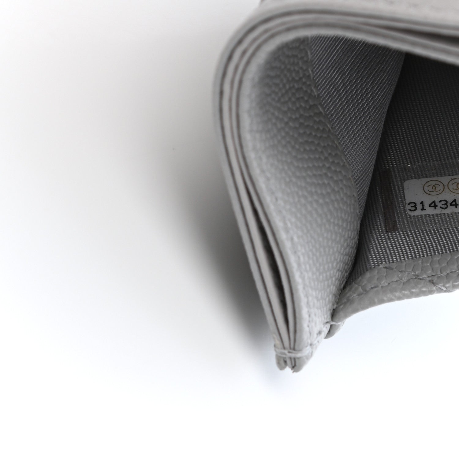 Chanel Caviar Quilted Card Holder Grey 8 of 9