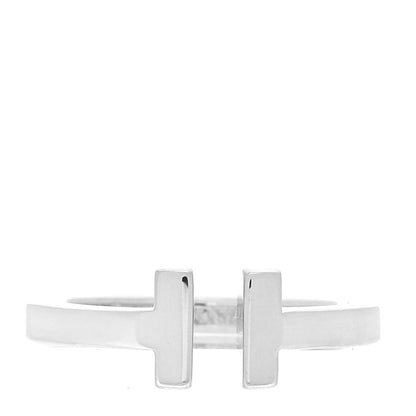 Tiffany Sterling Silver T Square Ring 56 7.5 1 of 4