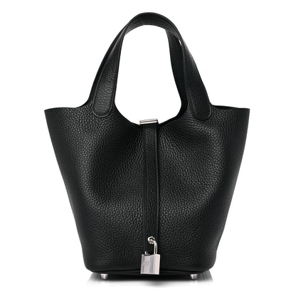 Hermes Taurillon Clemence Picotin Lock 18 PM Black 1 of 9