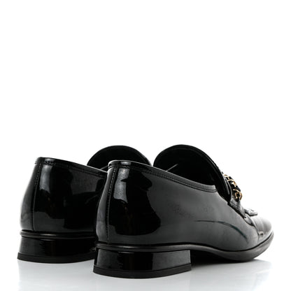 Chanel Patent Calfskin CC Chain Mocassin Loafers 36 Black 4 of 11