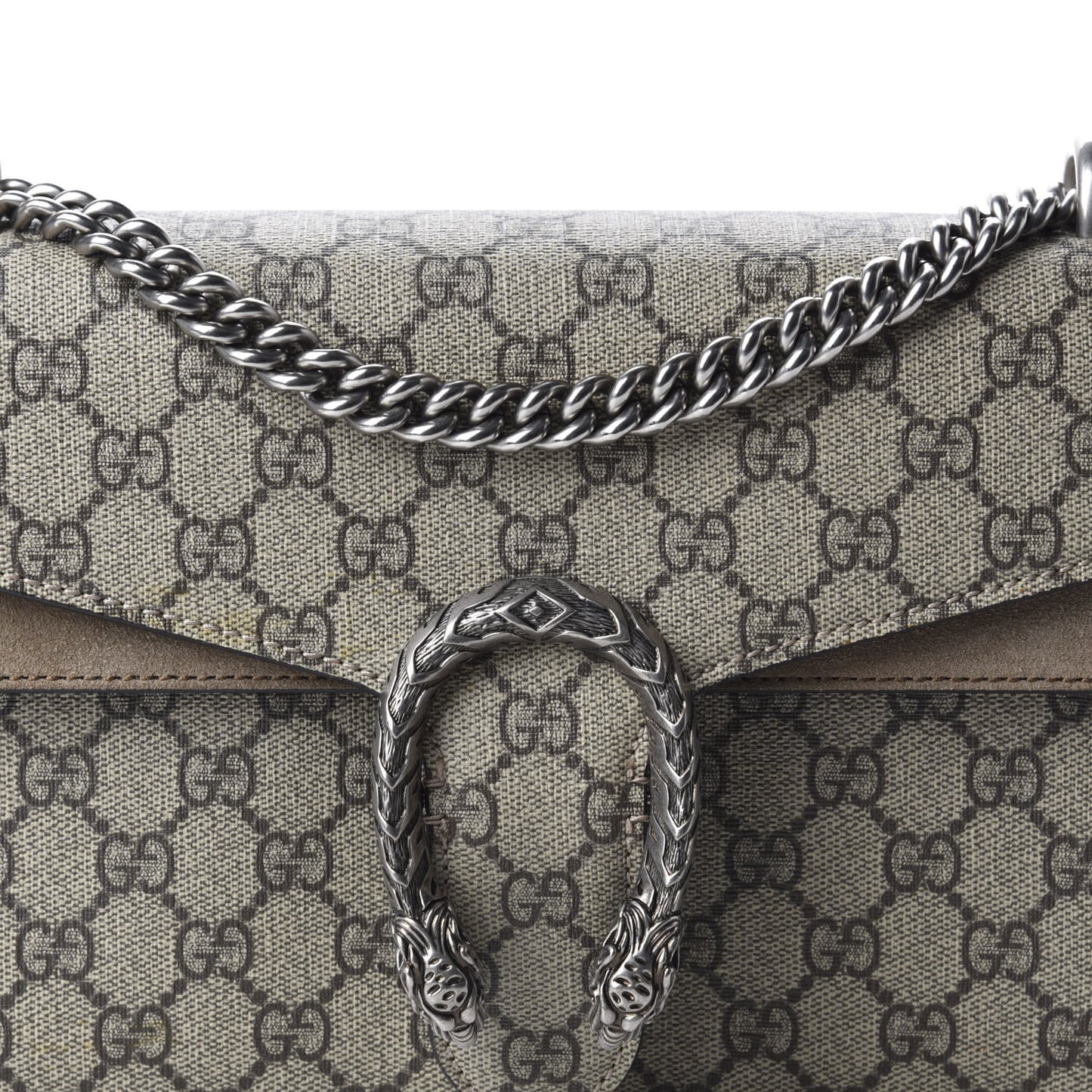 GG Supreme Monogram Small Dionysus Shoulder Bag Taupe
