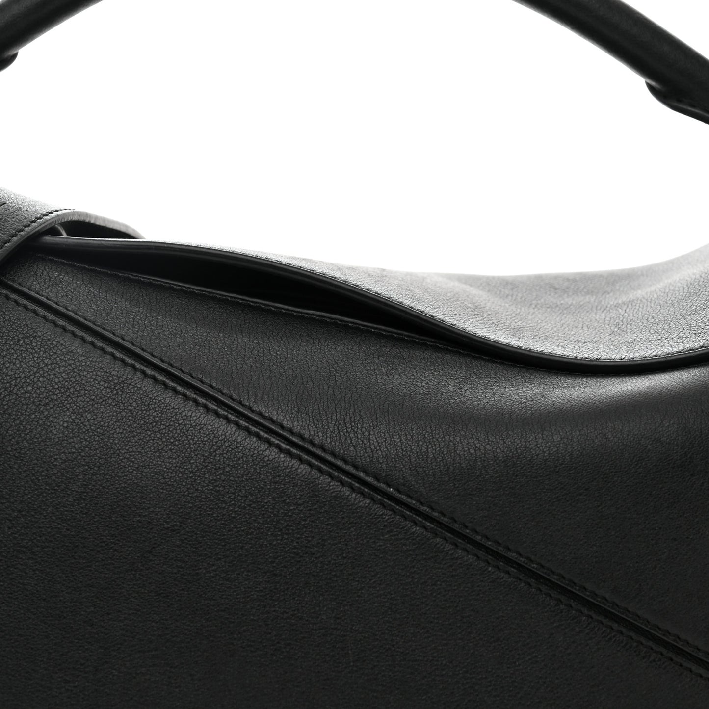 Calfskin Medium Puzzle Bag Black