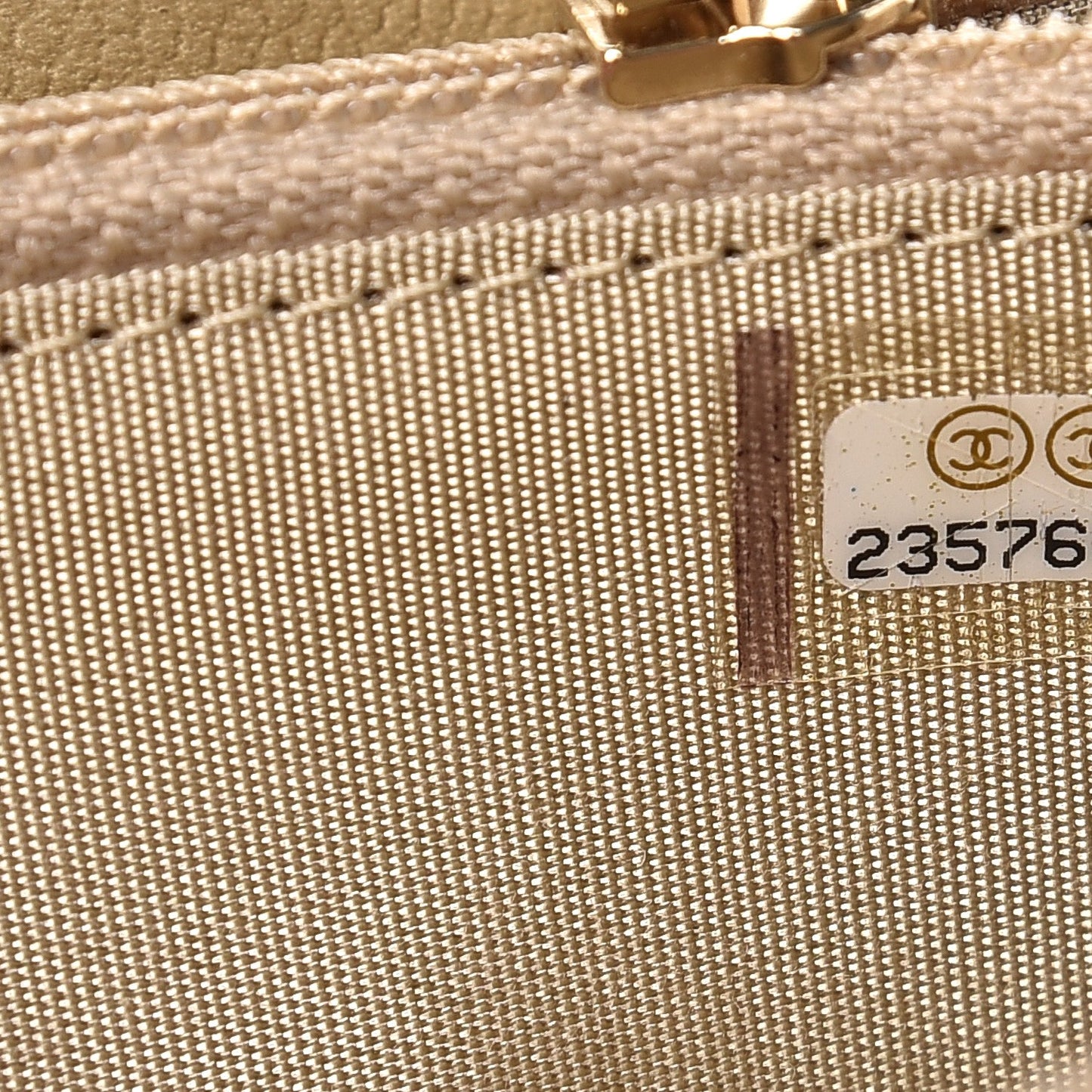 Metallic Caviar Quilted Small Boy Zip Around Wallet Light Gold