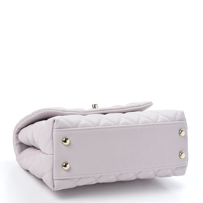 Chanel Caviar Quilted Mini Coco Handle Flap Lilas Lilac 3 of 9