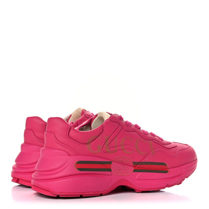 Gucci Calfskin Logo Womens Rhyton Sneakers 36 Box Pink 4 of 10