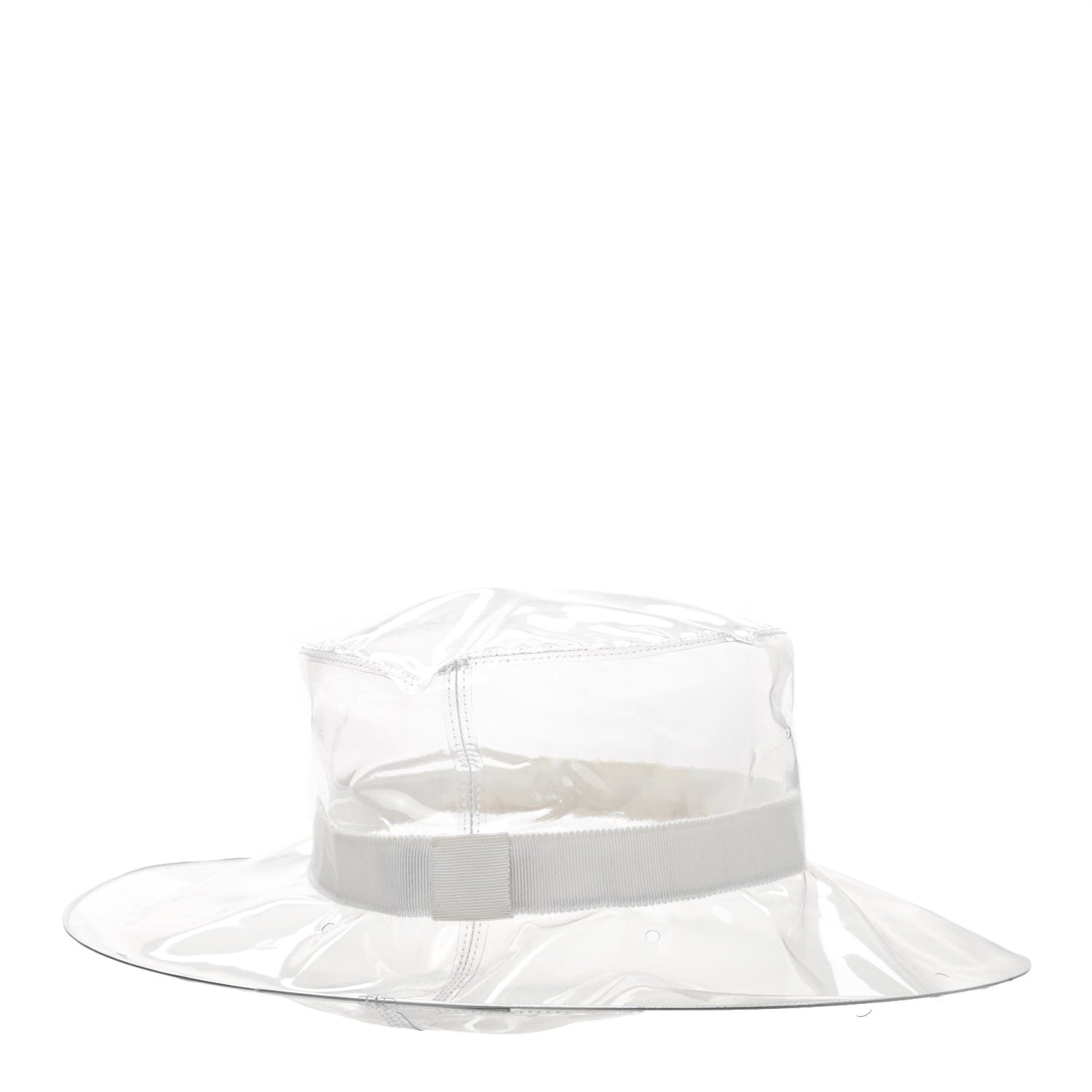 Chanel PVC Vinyl CC Cloche Hat S Transparent White 6 of 8