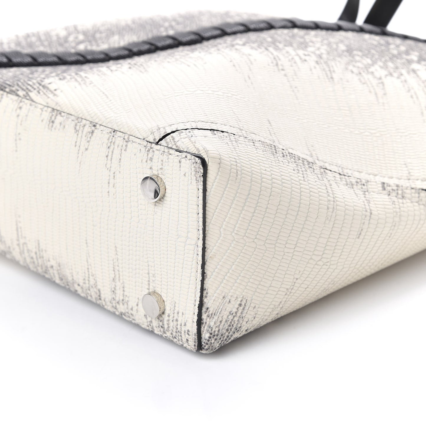 Calfskin Lizard Embossed Hex Tote