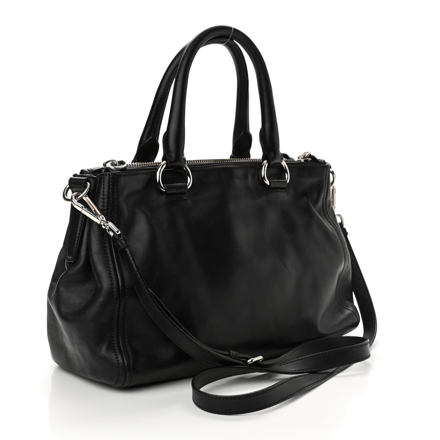 Prada Soft Calfskin Tote Black 3 of 12