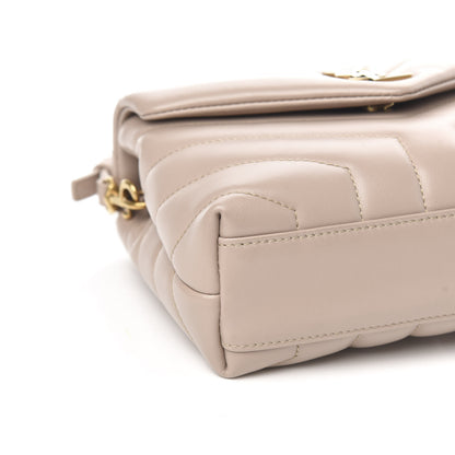 Saint Laurent Calfskin Y Quilted Monogram Toy Loulou Satchel Light Natural 8 of 11