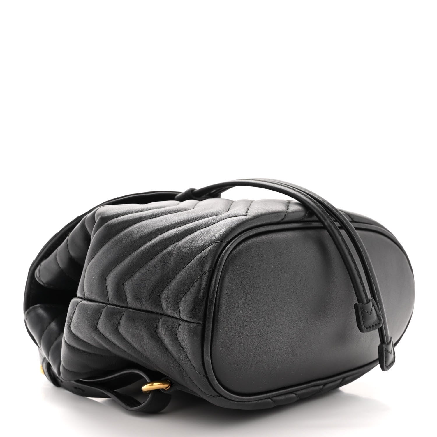 Gucci Calfskin Matelasse GG Marmont Flap Backpack Black 4 of 14