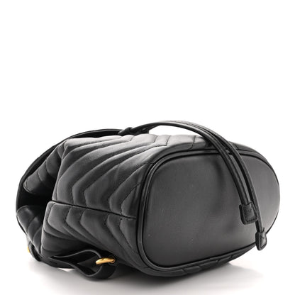 Gucci Calfskin Matelasse GG Marmont Flap Backpack Black 4 of 14