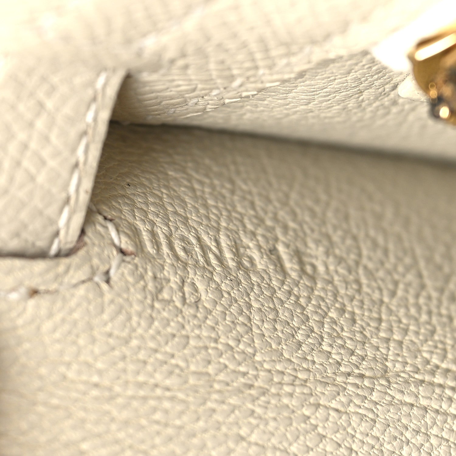 Hermes Epsom Kelly Sellier 25 Craie 7 of 14