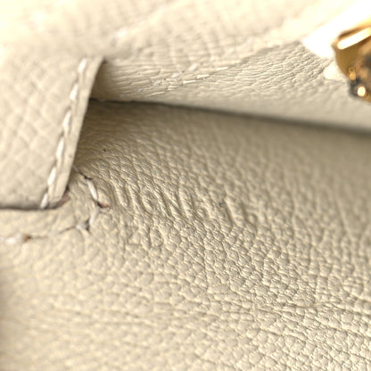 Hermes Epsom Kelly Sellier 25 Craie 7 of 14