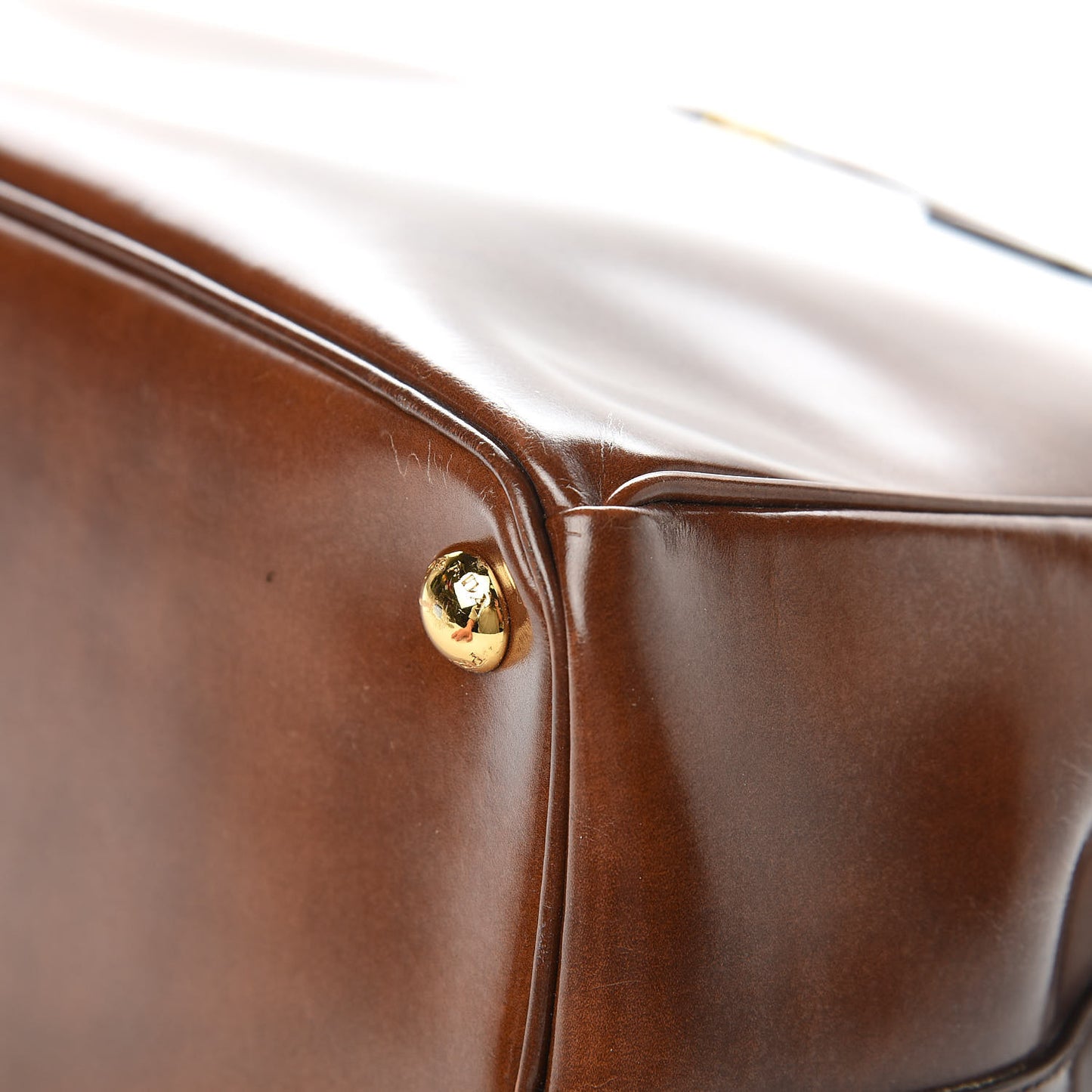Spazzolato Medium Galleria Double Zip Tote Tabacco Fume