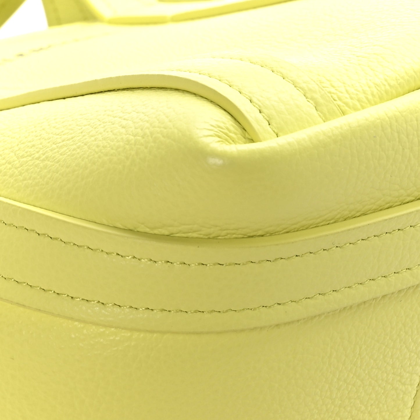 Grained Calfskin XS Everyday North South Shoulder Tote Bag Lemon