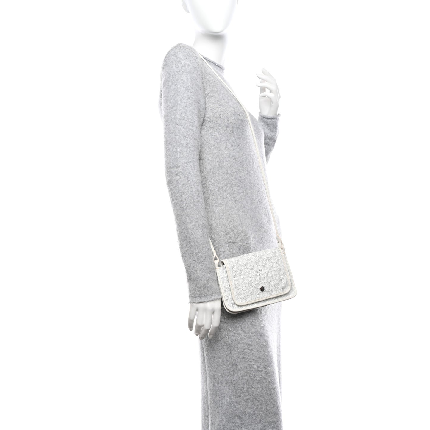 Goyardine Plumet Wallet Clutch White