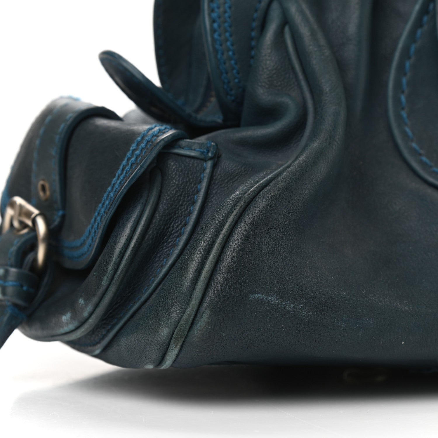 Christian Dior Calfskin Frame Satchel Blue 14 of 20