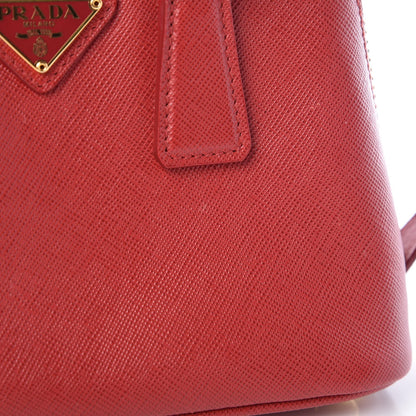 Prada Saffiano Lux Mini Promenade Tote Fuoco 16 of 26