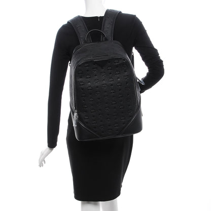 MCM Calfskin Ottomar Monogram Duke Backpack Black 2 of 14
