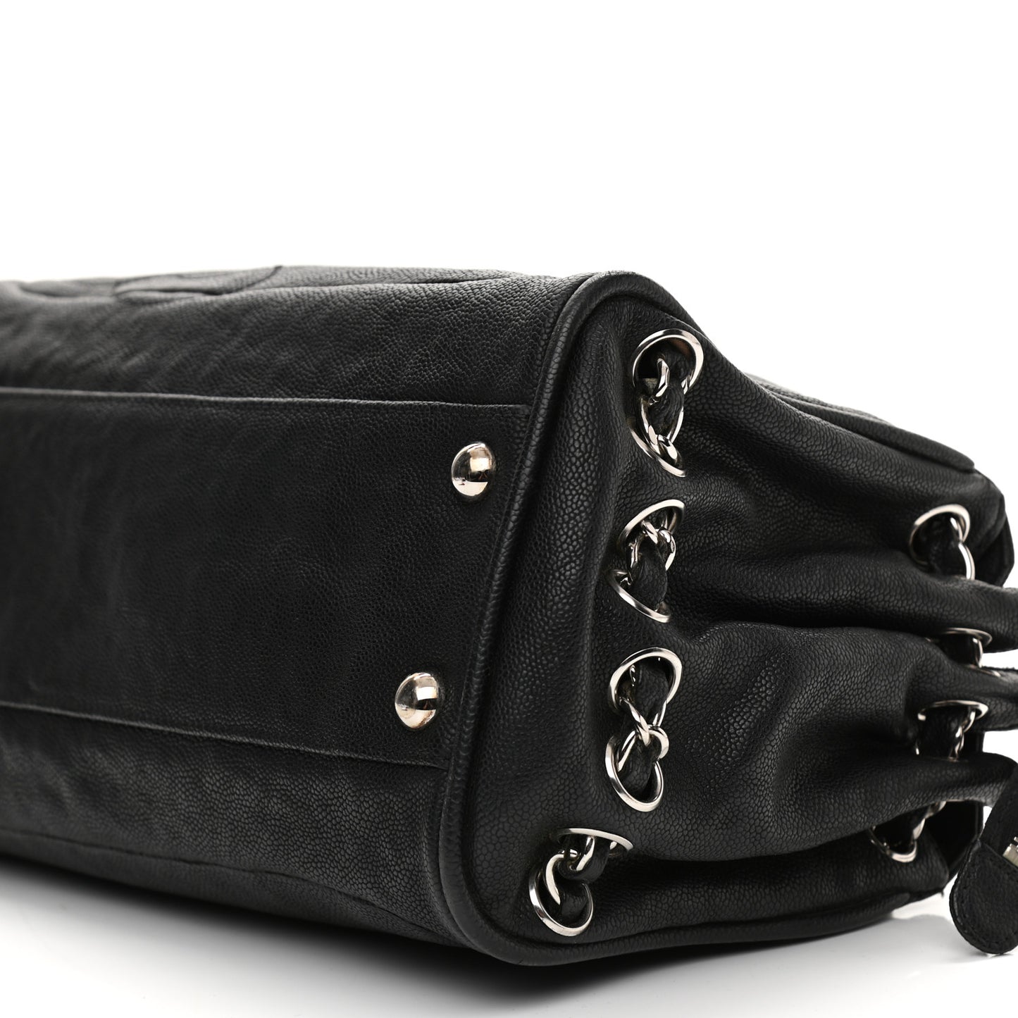 Caviar Diagonal Ligne Tote Black