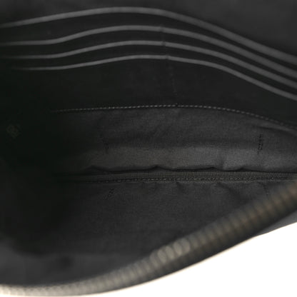Fendi Cotton Canvas Vitello Grace Light Logo Pouch Black 5 of 8