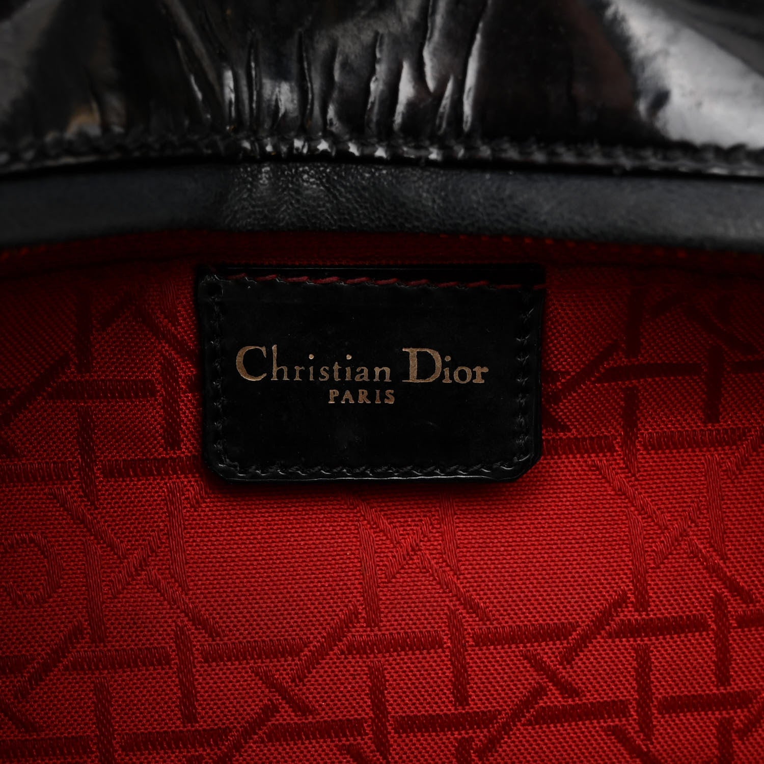 Christian Dior Patent Cannage Medium Lady Dior Black 6 of 10