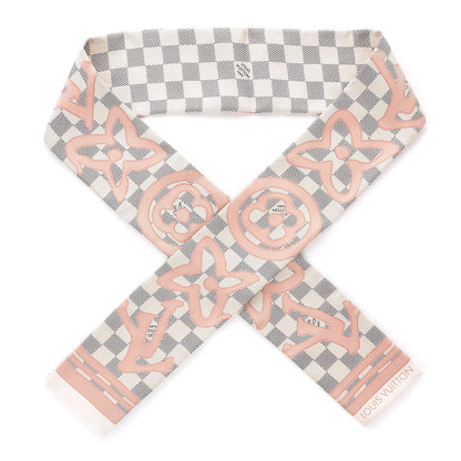 Louis Vuitton Silk Damier Azur Tahitienne Bandeau Rose Ballerine 1 of 5