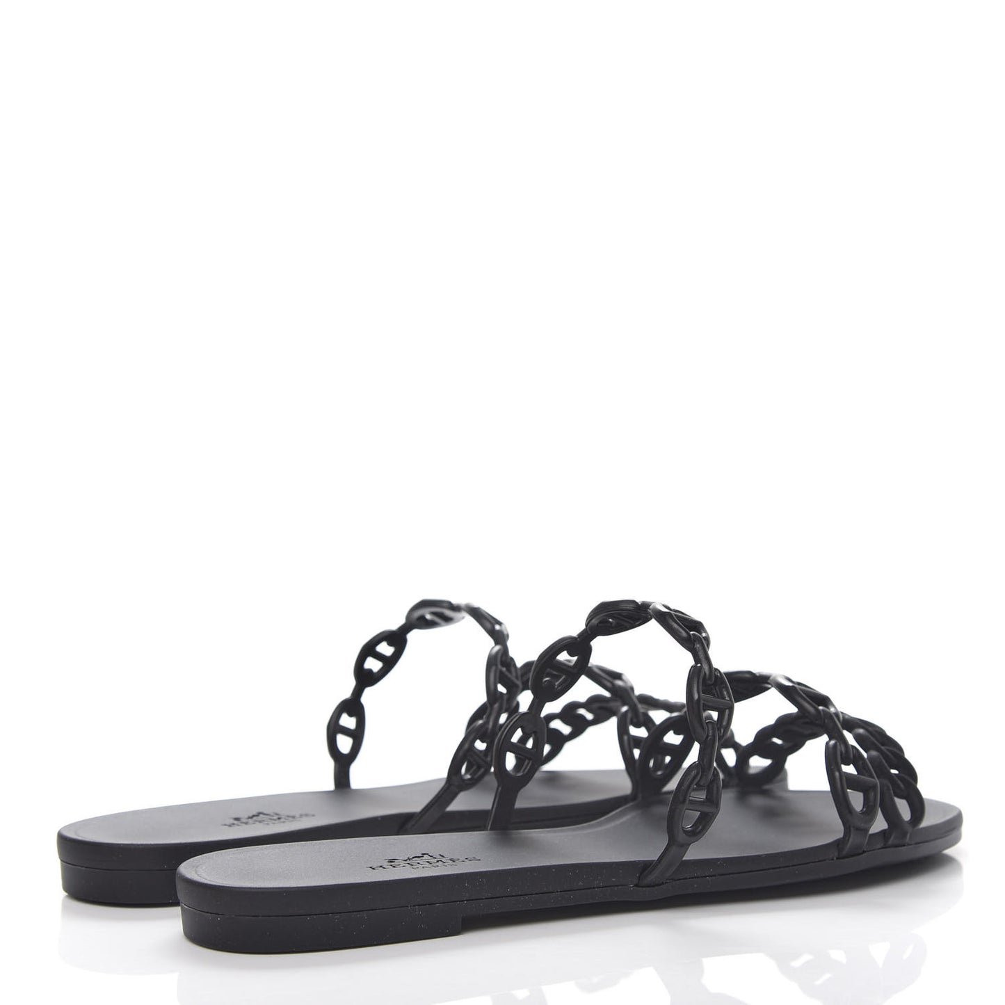 Rubber Chaine d'Ancre Rivage Sandals 36 Black
