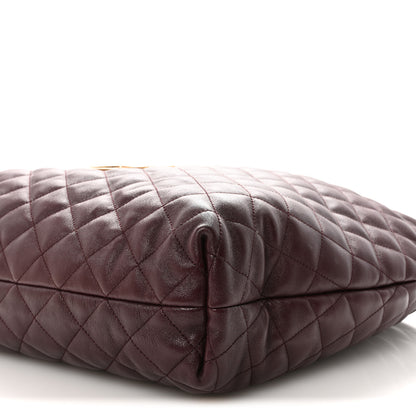 Saint Laurent Lambskin Quilted Maxi Icare Shopping Tote  Rouge Cabernet 10 of 10