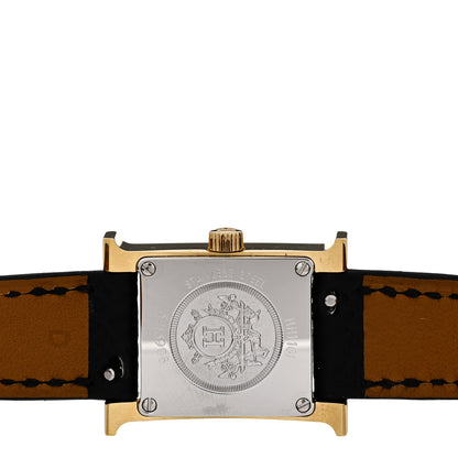 Hermes Stainless Steel Epsom 17.2mm Heure H Hour Quartz Watch Noir 4 of 5