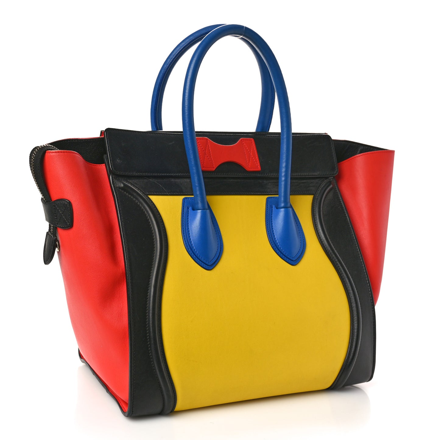 Smooth Calfskin Mini Tri-Color Luggage Sunflower