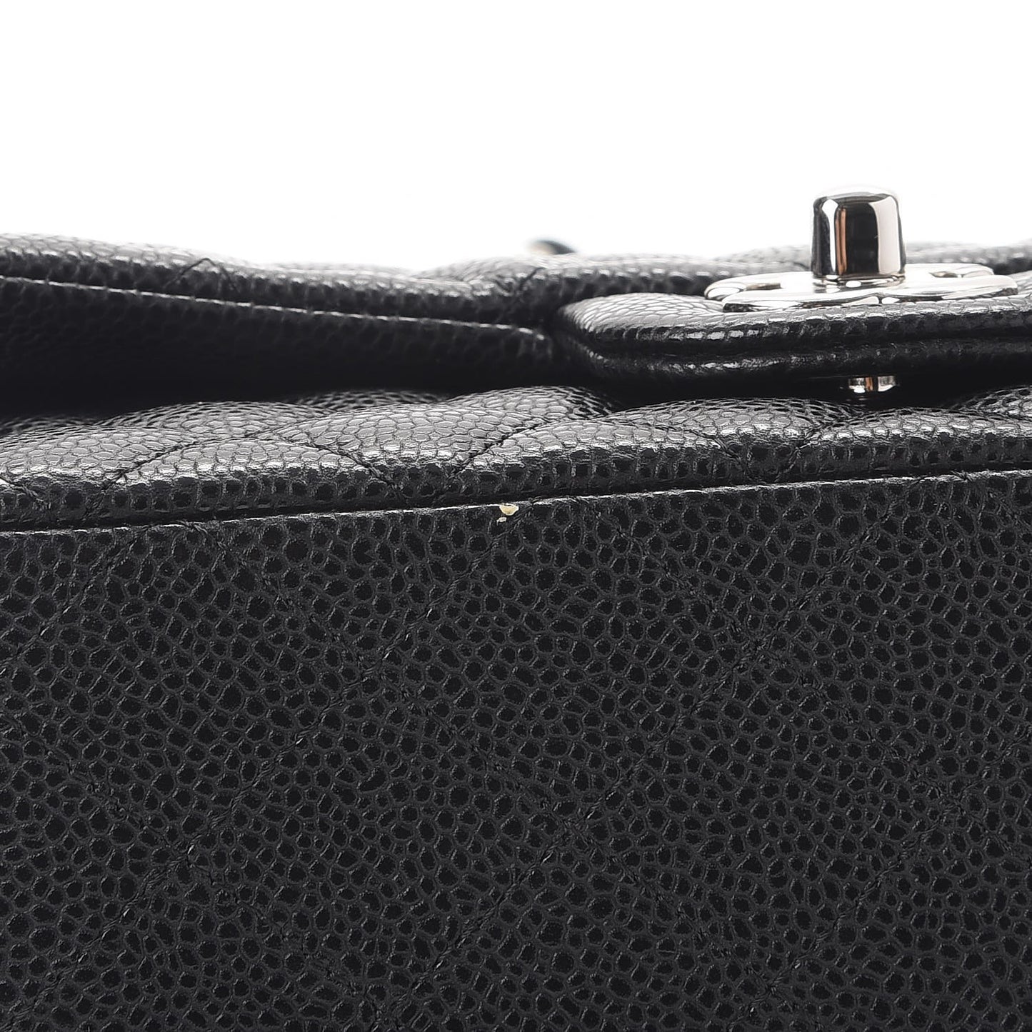 Caviar Quilted Mini Rectangular Flap Black