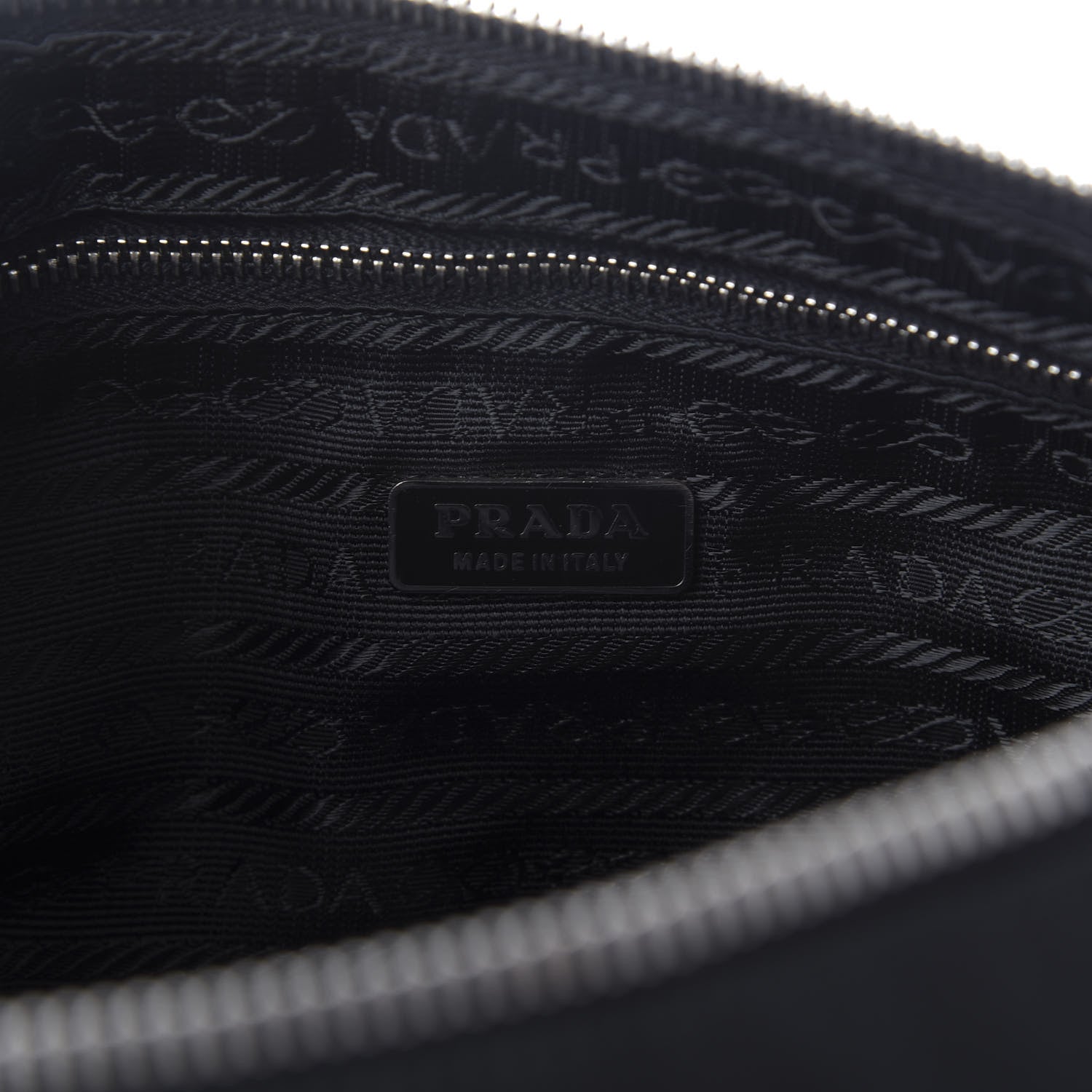 Prada Tessuto Nylon Pochette Bag Black 8 of 9