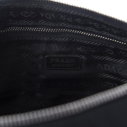 Prada Tessuto Nylon Pochette Bag Black 8 of 9