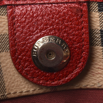 Burberry Haymarket Check Small Canterbury Tote Military Red 6 of 10