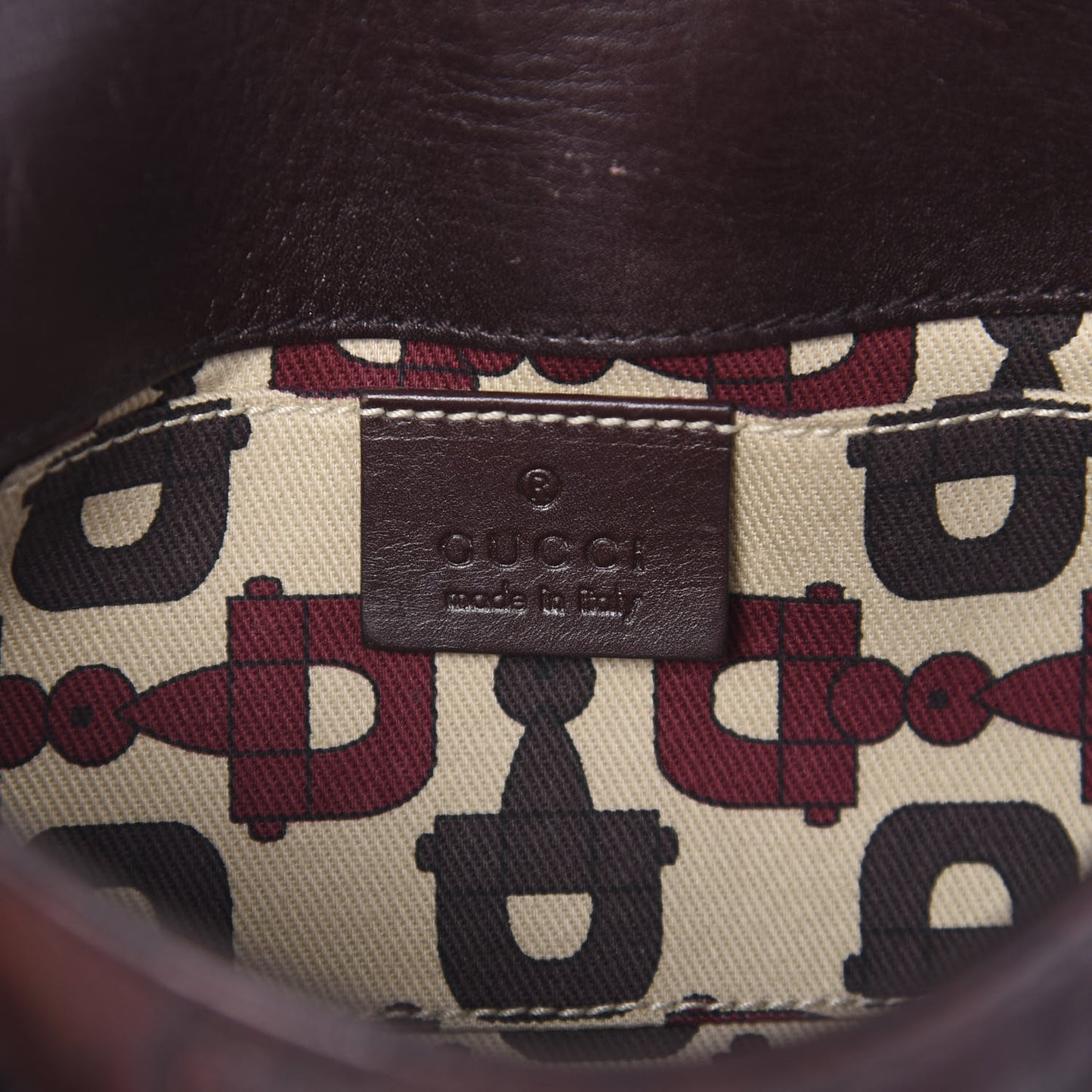 Guccissima Small Horsebit Chain Clutch Chocolate