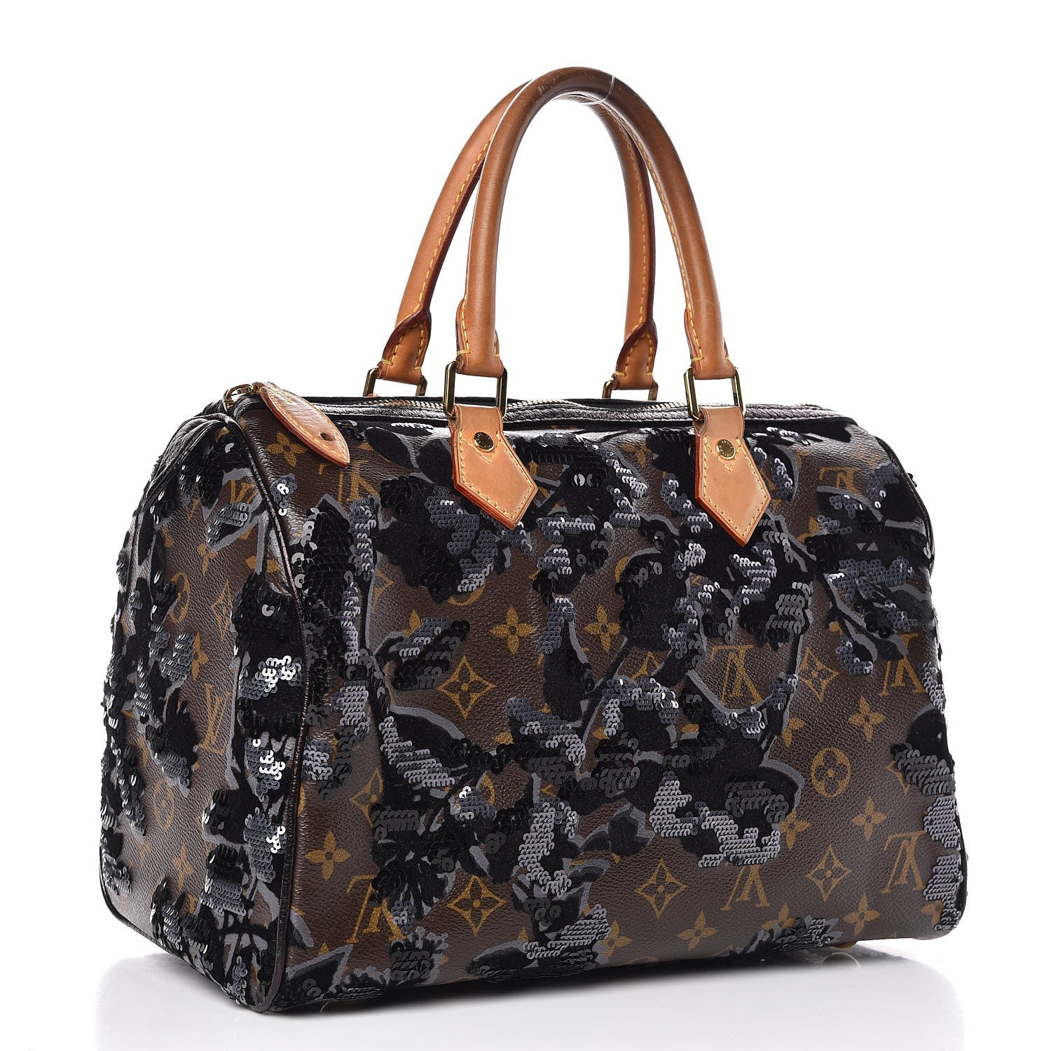 Louis Vuitton Monogram Fleur De Jais Sequins Speedy 30 3 of 9