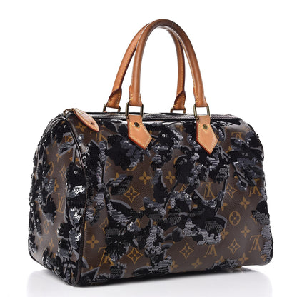 Louis Vuitton Monogram Fleur De Jais Sequins Speedy 30 3 of 9